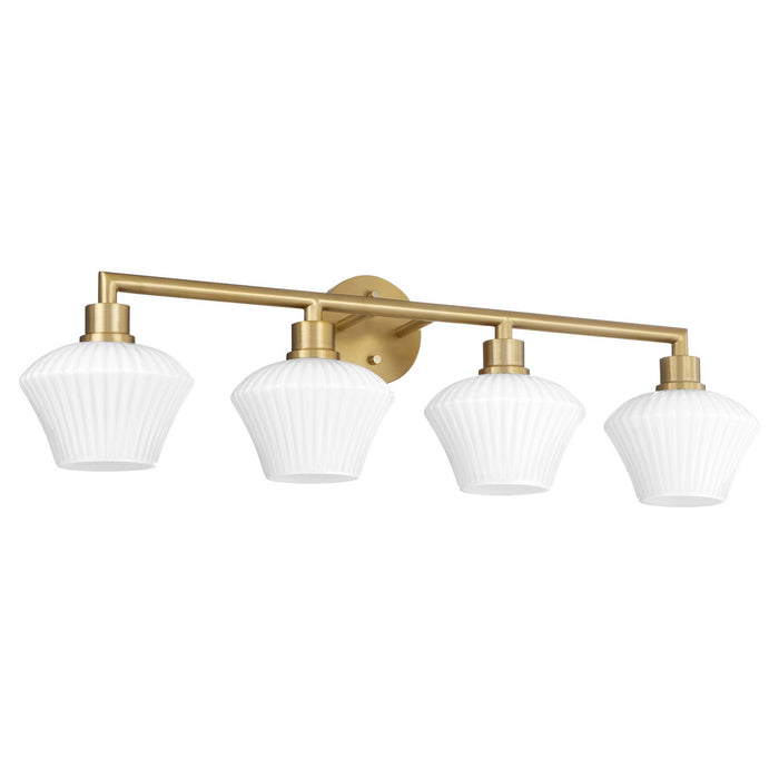 Quorum 5221-4-80 Four Light Vanity, Aged Brass