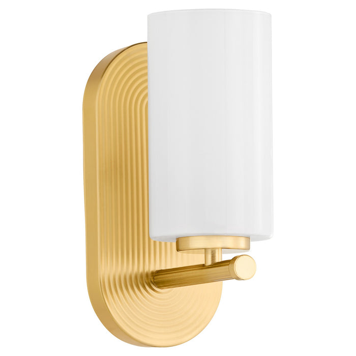 Quorum 5228-1-80 One Light Wall Mount, Aged Brass