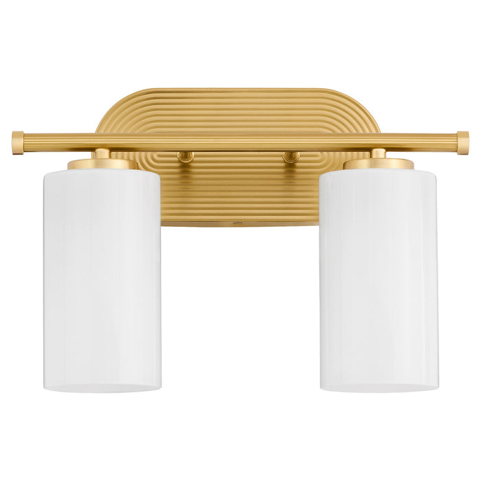 Quorum 5228-2-80 Two Light Vanity, Aged Brass