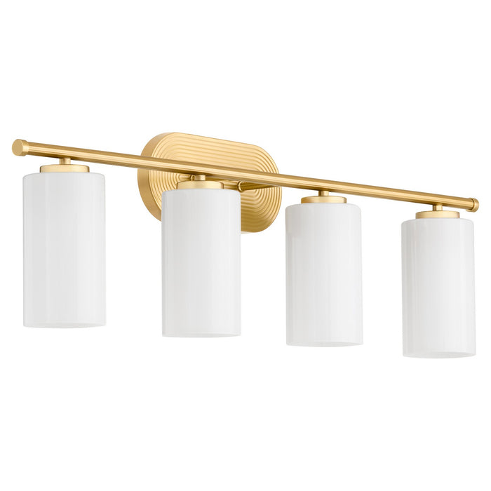 Quorum 5228-4-80 Four Light Vanity, Aged Brass