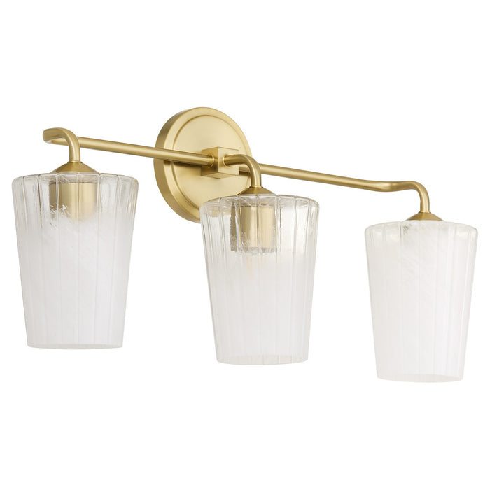 Quorum 5238-3-80 Three Light Vanity, Aged Brass