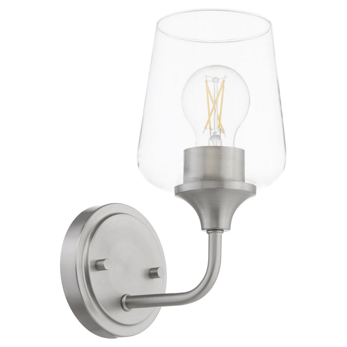 Quorum 5313-1-65 One Light Wall Mount, Satin Nickel