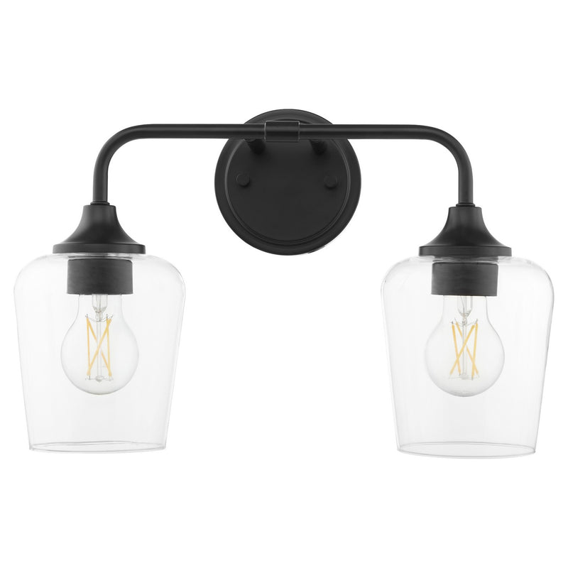 Quorum 5313-2-59 Two Light Vanity, Matte Black