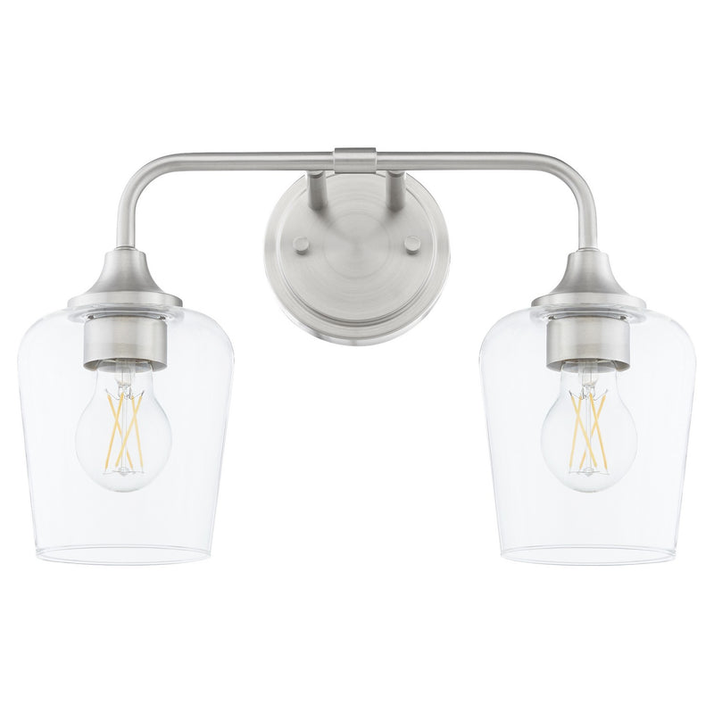Quorum 5313-2-65 Two Light Vanity, Satin Nickel