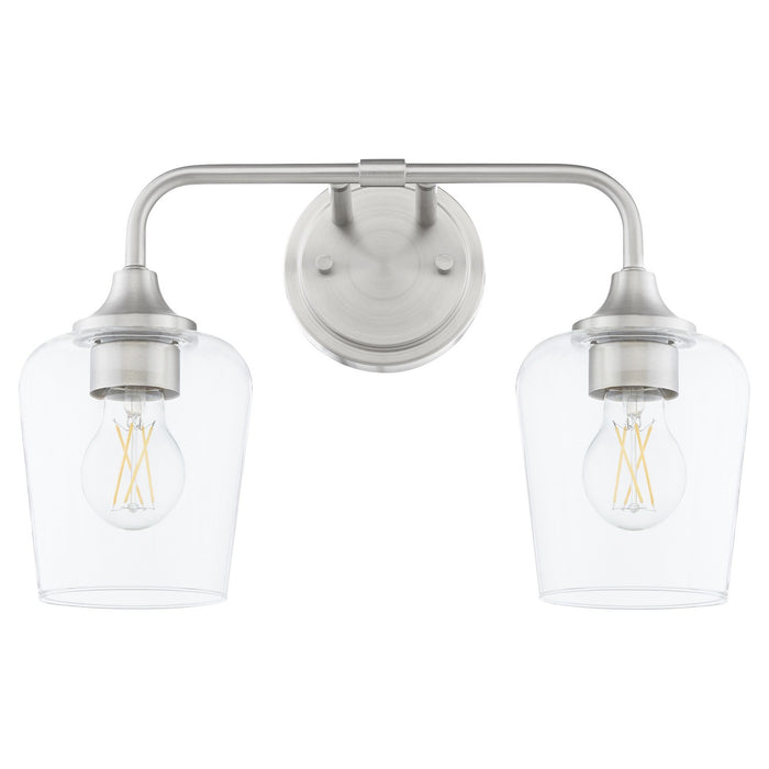 Quorum 5313-2-65 Two Light Vanity, Satin Nickel