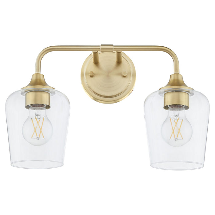 Quorum 5313-2-80 Two Light Vanity, Aged Brass