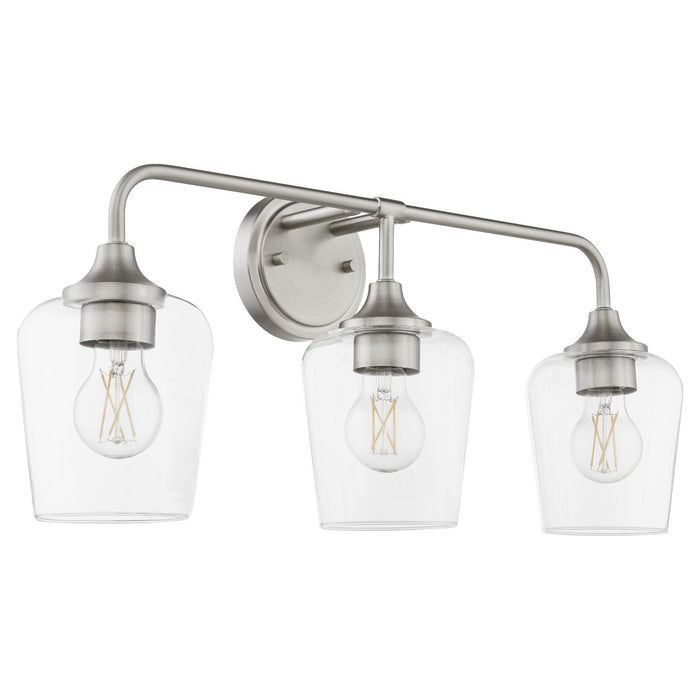 Quorum 5313-3-65 Three Light Vanity, Satin Nickel