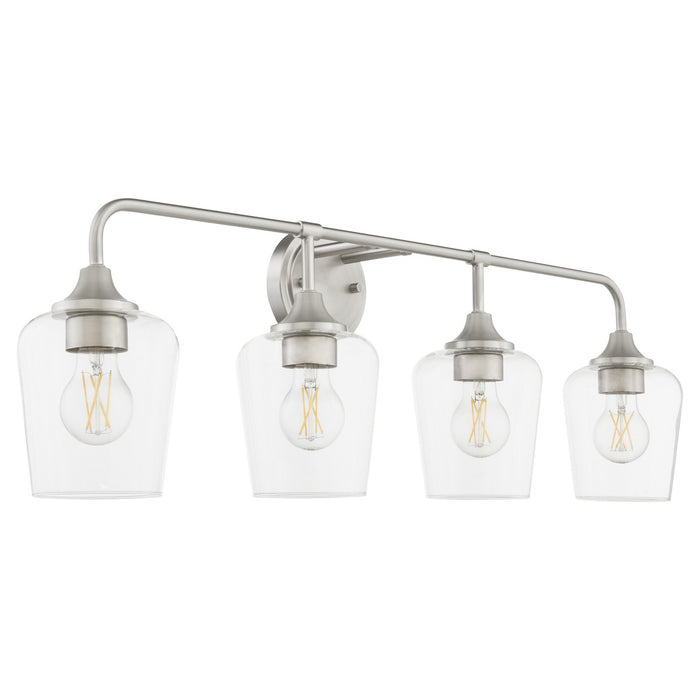 Quorum 5313-4-65 Four Light Vanity, Satin Nickel