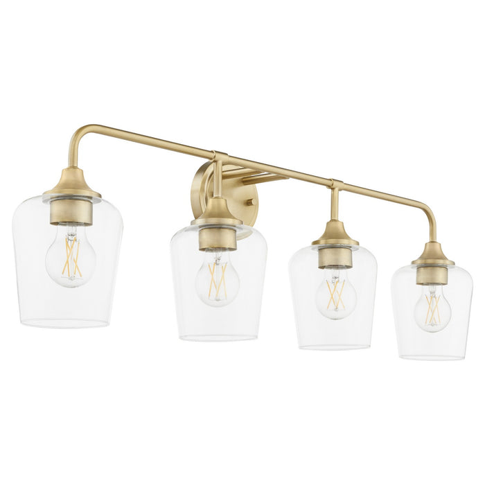 Quorum 5313-4-80 Four Light Vanity, Aged Brass