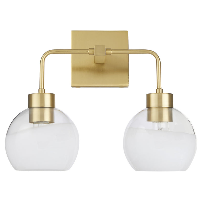 Quorum 532-2-180 Two Light Vanity, Aged Brass