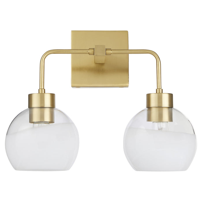 Quorum 532-2-180 Two Light Vanity, Aged Brass