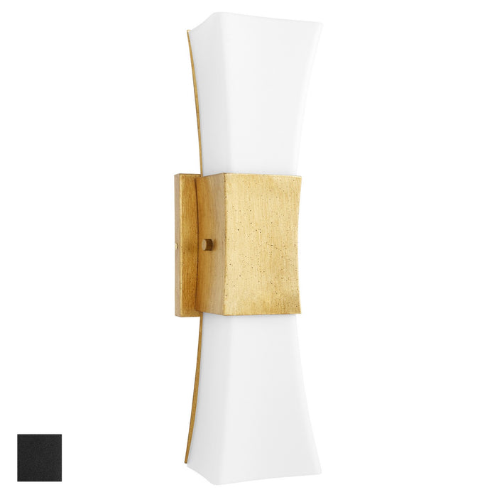 Quorum 561-2-59 Two Light Wall Sconce, Matte Black