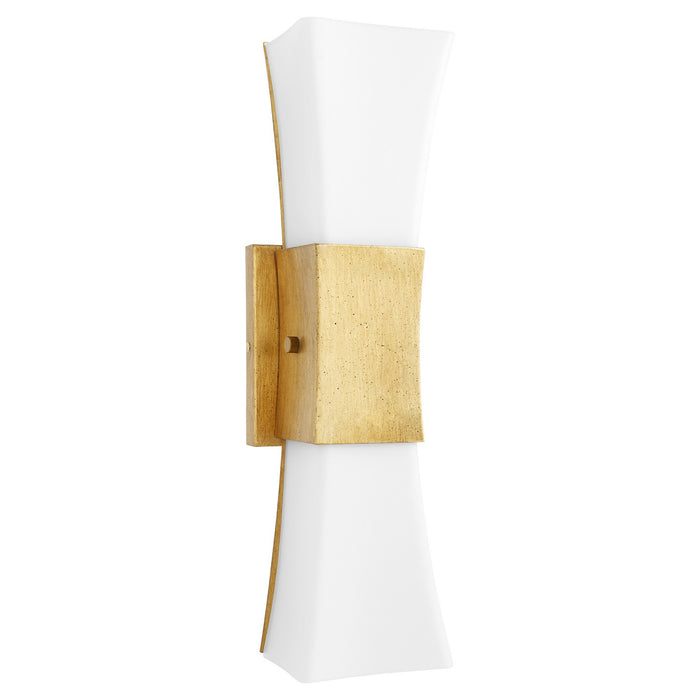 Quorum 561-2-74 Two Light Wall Sconce, Gold Leaf