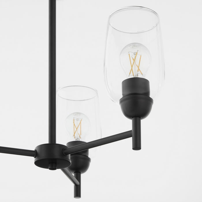 Quorum 6112-3-59 Three Light Chandelier, Matte Black