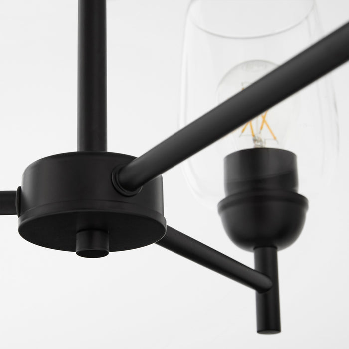 Quorum 6112-3-59 Three Light Chandelier, Matte Black