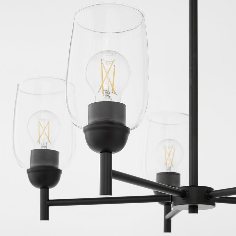 Quorum 6112-5-59 Five Light Chandelier, Matte Black