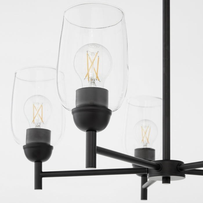 Quorum 6112-5-59 Five Light Chandelier, Matte Black