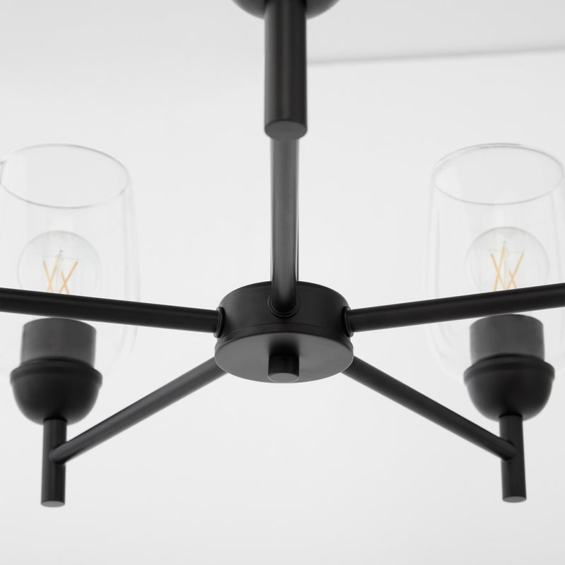 Quorum 6112-5-59 Five Light Chandelier, Matte Black