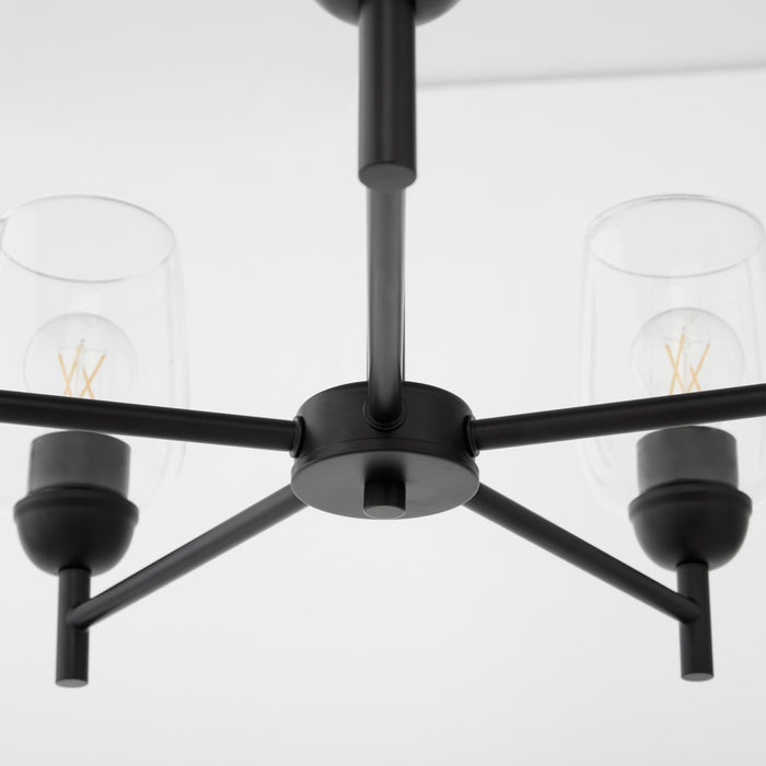Quorum 6112-5-59 Five Light Chandelier, Matte Black