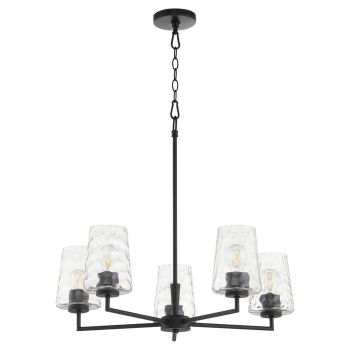 Quorum 6204-5-59 Five Light Chandelier, Matte Black