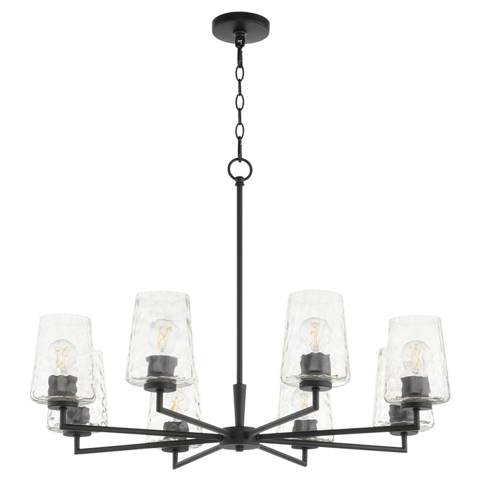Quorum 6204-8-59 Eight Light Chandelier, Matte Black