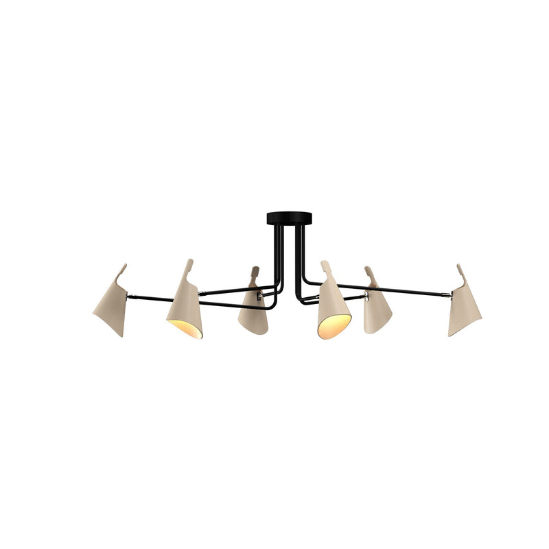Accord Lighting 5104.48 Six Light Ceiling Mount, Organic Cappuccino
