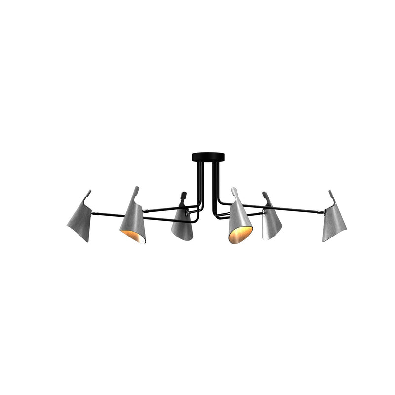 Accord Lighting 5104.50 Six Light Ceiling Mount, Organic Grey