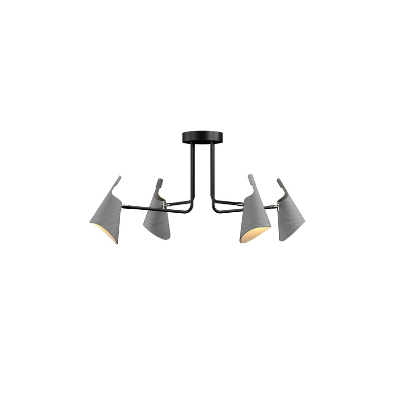 Accord Lighting 5105.50 Four Light Ceiling Mount, Organic Grey