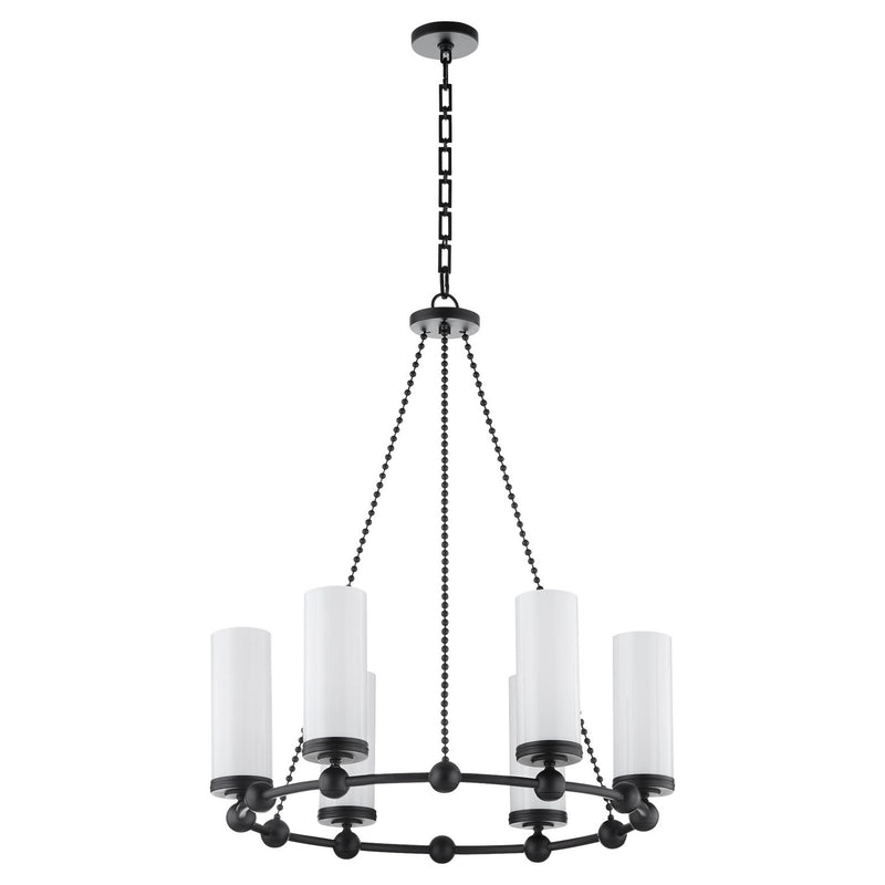 Quorum 667-6-59 Six Light Chandelier, Matte Black