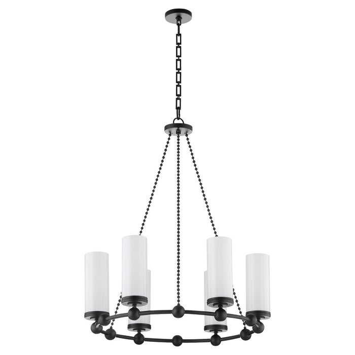Quorum 667-6-59 Six Light Chandelier, Matte Black