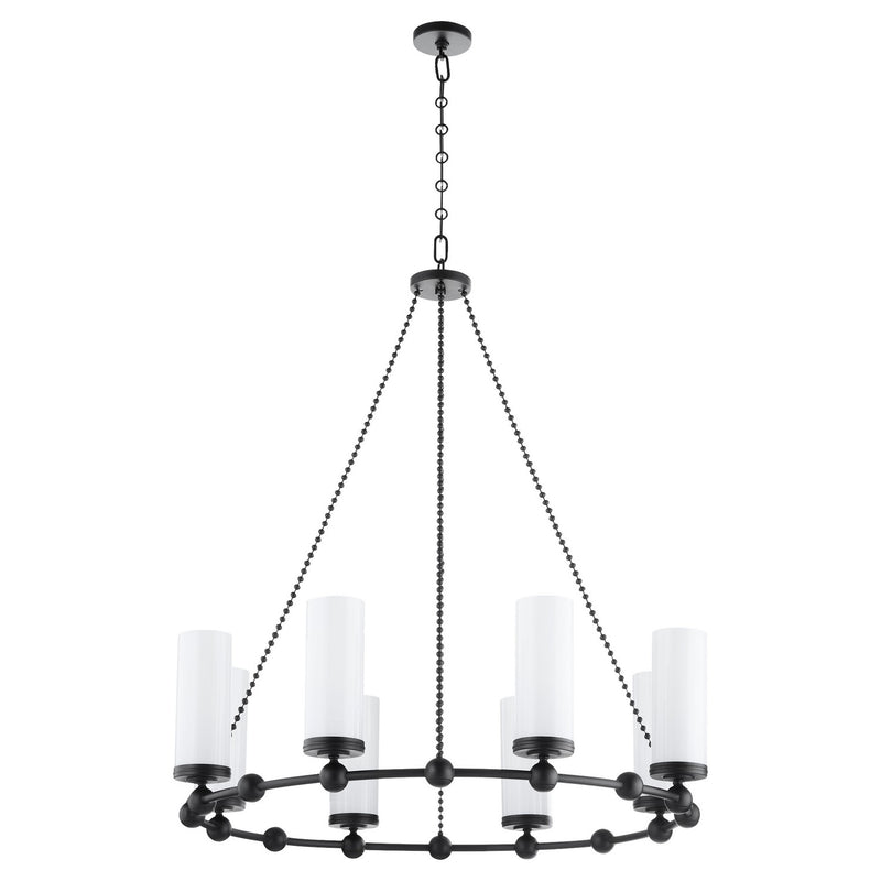 Quorum 667-8-59 Eight Light Chandelier, Matte Black