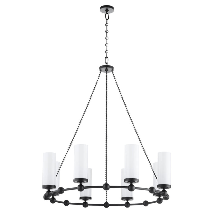 Quorum 667-8-59 Eight Light Chandelier, Matte Black