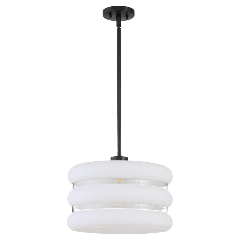 Quorum 806-59 One Light Pendant, Matte Black