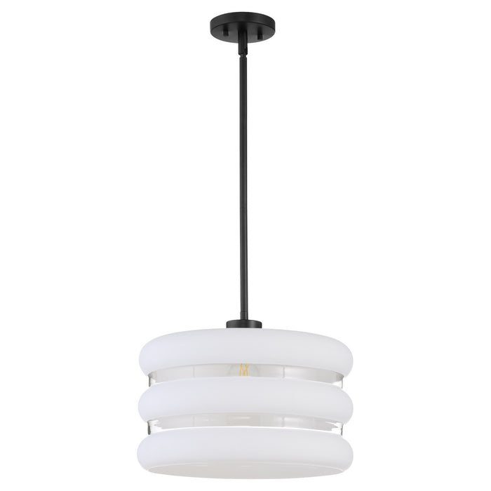 Quorum 806-59 One Light Pendant, Matte Black
