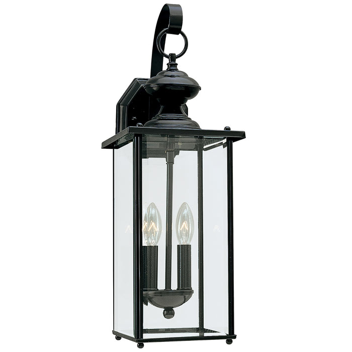 Generation Lighting 8468-12 Two Light Outdoor Wall Lantern, Black
