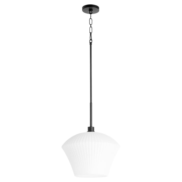 Quorum 8221-15-59 One Light Pendant, Matte Black