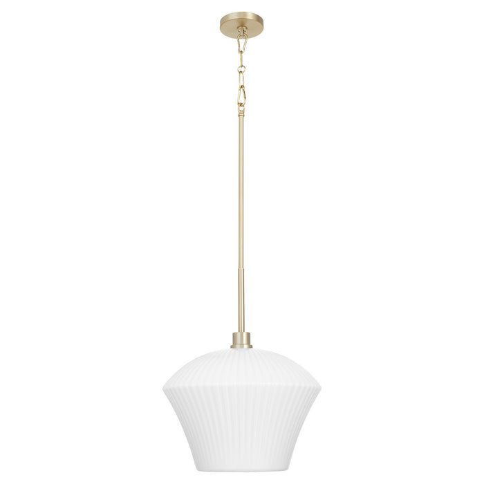 Quorum 8221-15-80 One Light Pendant, Aged Brass