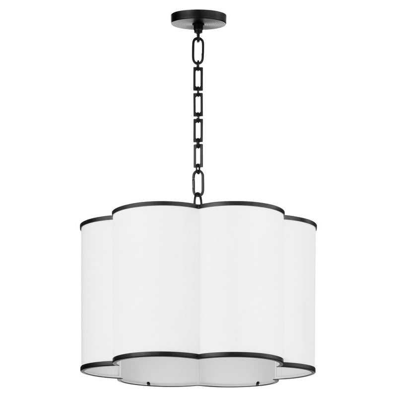 Quorum 8228-4-59 Four Light Pendant, Matte Black
