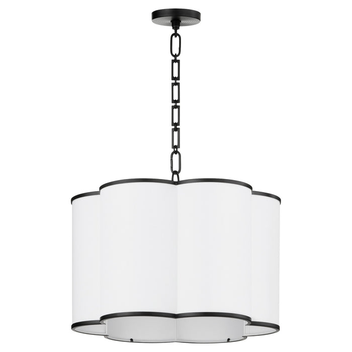 Quorum 8228-4-59 Four Light Pendant, Matte Black