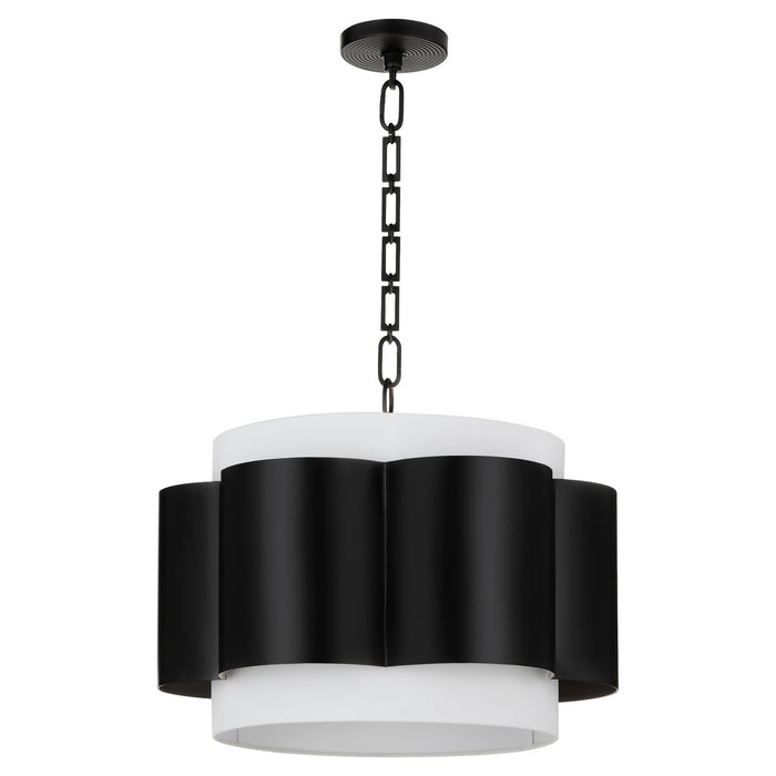 Quorum 8229-4-59 Four Light Pendant, Matte Black