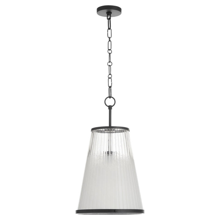 Quorum 8238-11-59 One Light Pendant, Matte Black