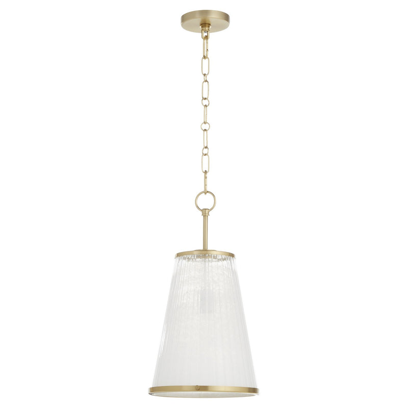 Quorum 8238-11-80 One Light Pendant, Aged Brass