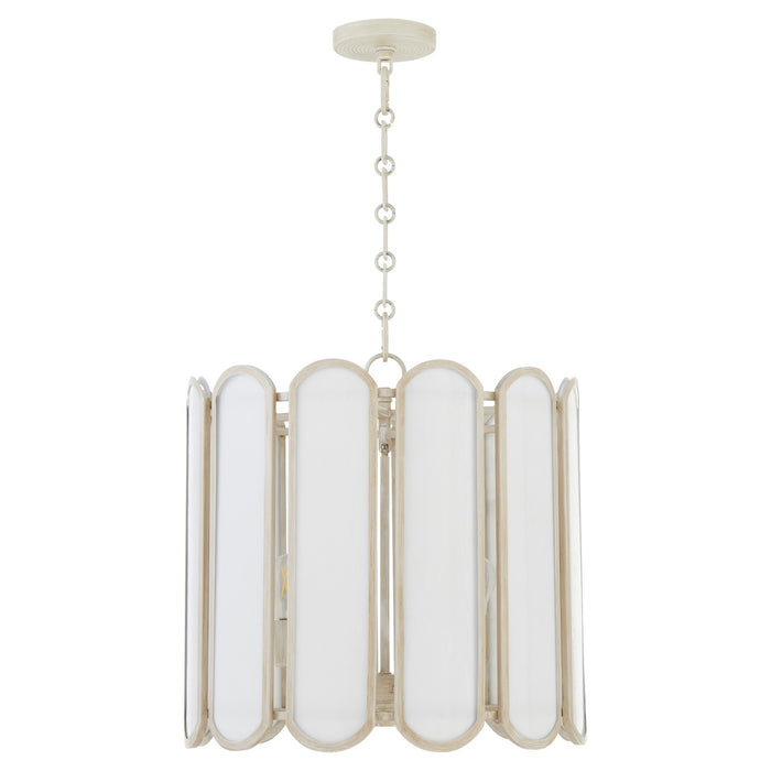 Quorum 824-4-52 Four Light Pendant, Washed Oak