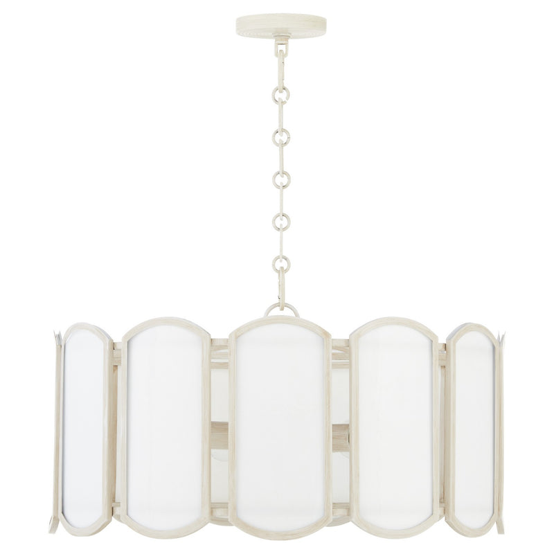 Quorum 824-5-52 Five Light Pendant, Washed Oak