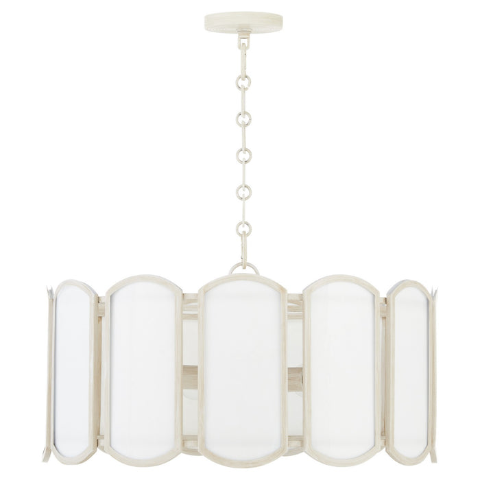 Quorum 824-5-52 Five Light Pendant, Washed Oak
