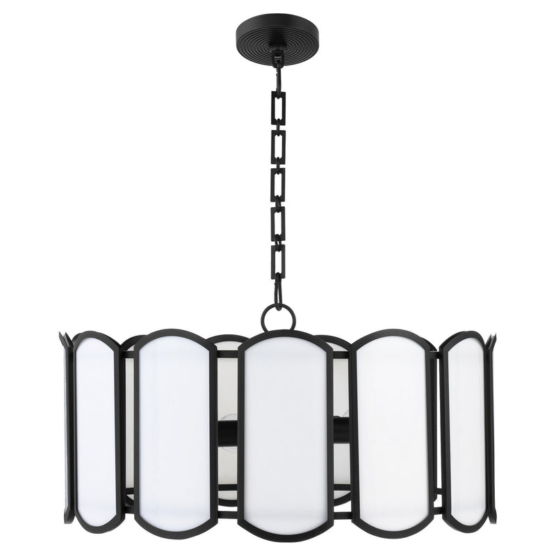 Quorum 824-5-59 Five Light Pendant, Matte Black