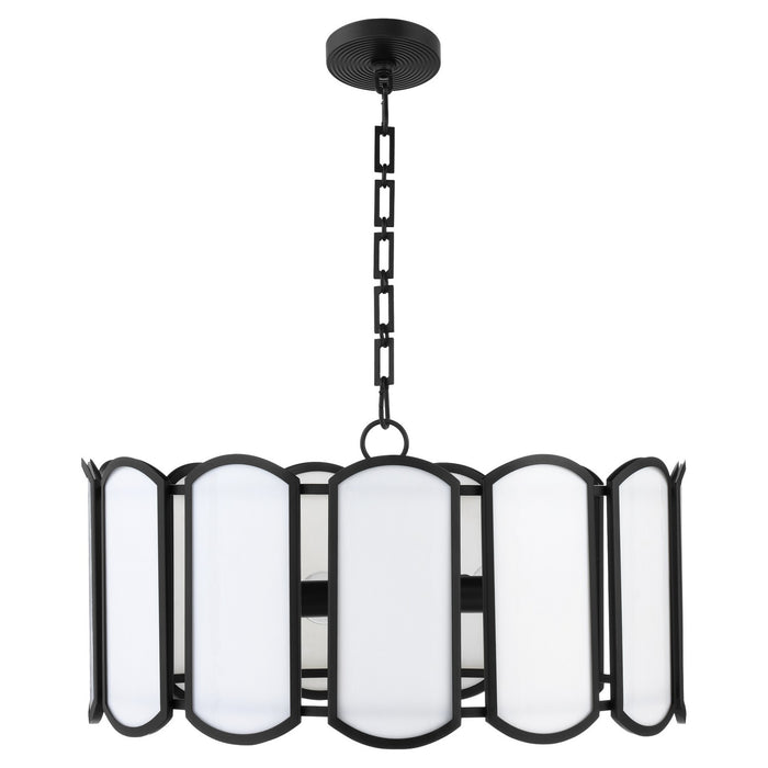 Quorum 824-5-59 Five Light Pendant, Matte Black