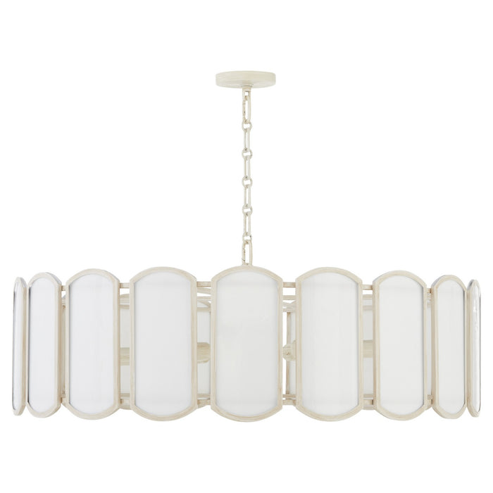 Quorum 824-8-52 Eight Light Pendant, Washed Oak
