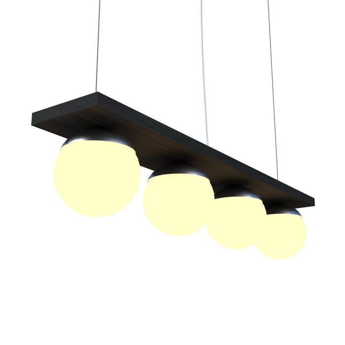 Accord Lighting 623.46 Four Light Pendant, Organic Black