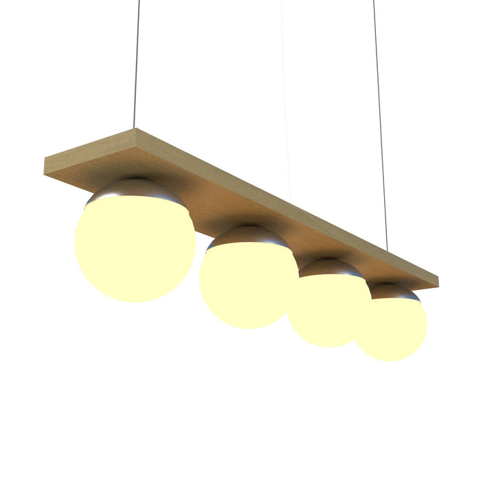 Accord Lighting 623.49 Four Light Pendant, Organic Gold